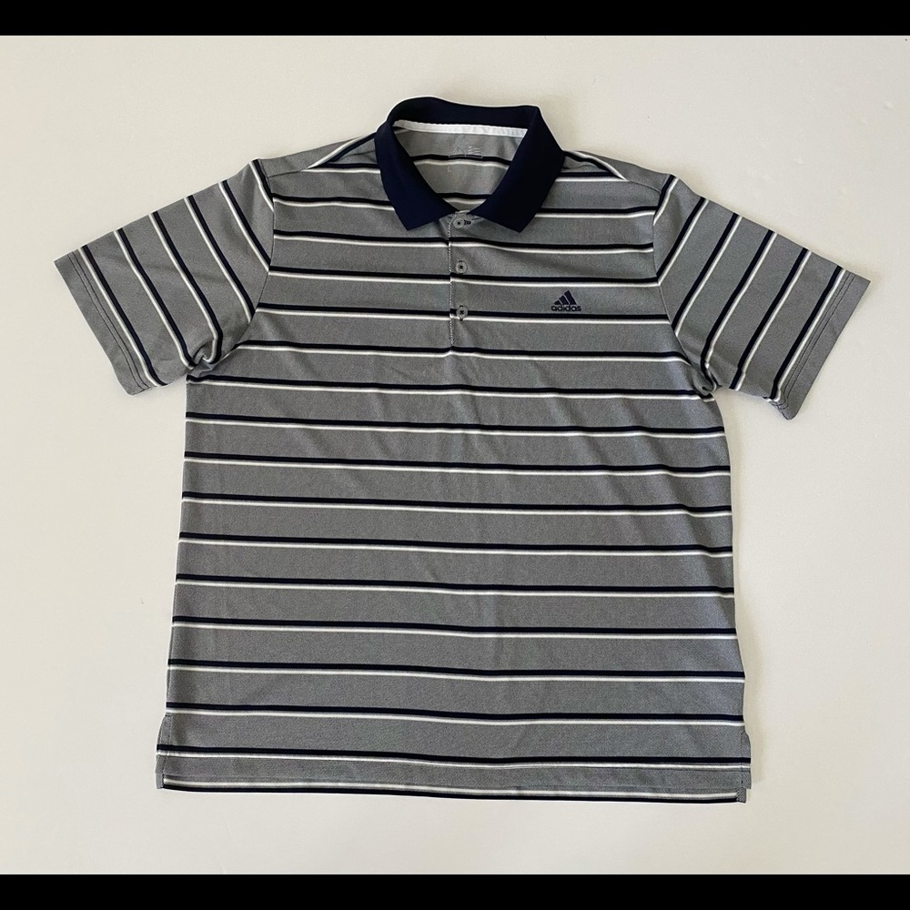 Adidas Men’s Golf Polo Shirt Size Large blue Gray